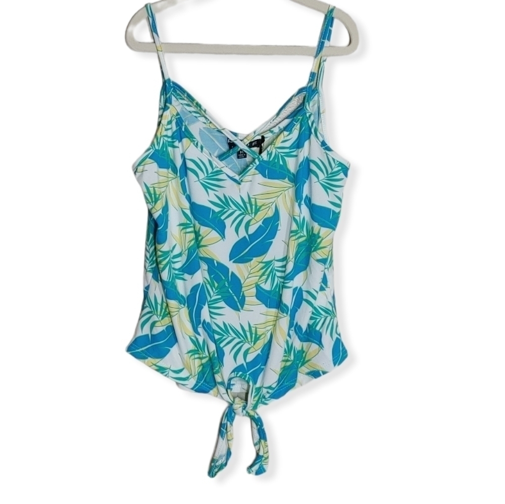 Poof New York Tropical Spaghetti Strap Tank Medium